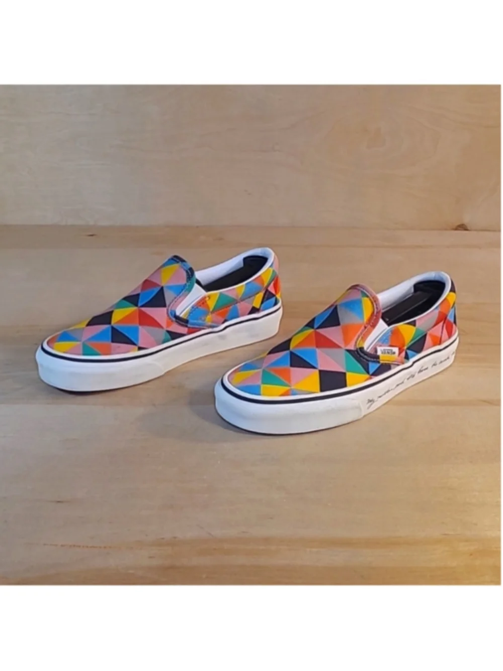 Vans X MoMA Classic Slip-On Size 3.5 M 5 W Multicolored Canvas Unisex Sneakers